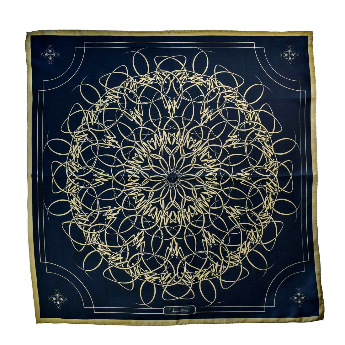 Pañuelo cuadrado mediano de seda Encaje Gold 70