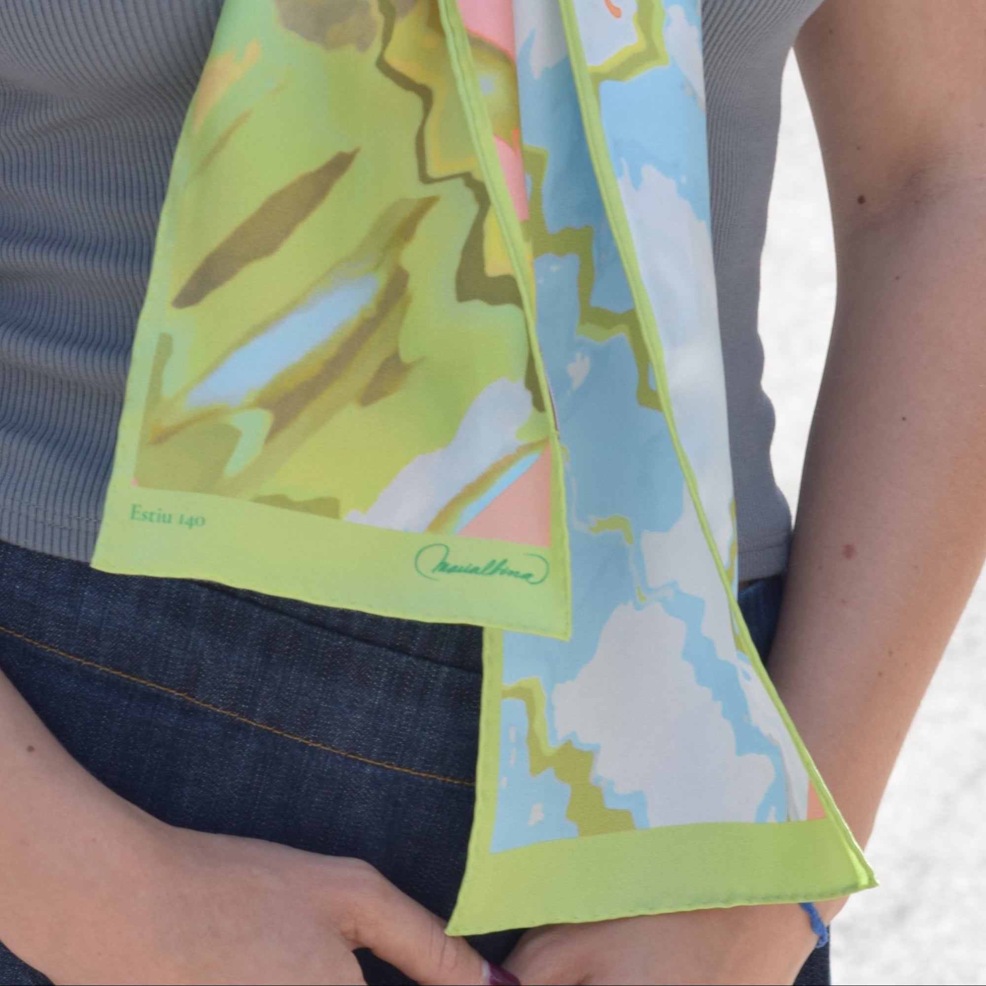 Estiu 140 Thin Silk Scarf