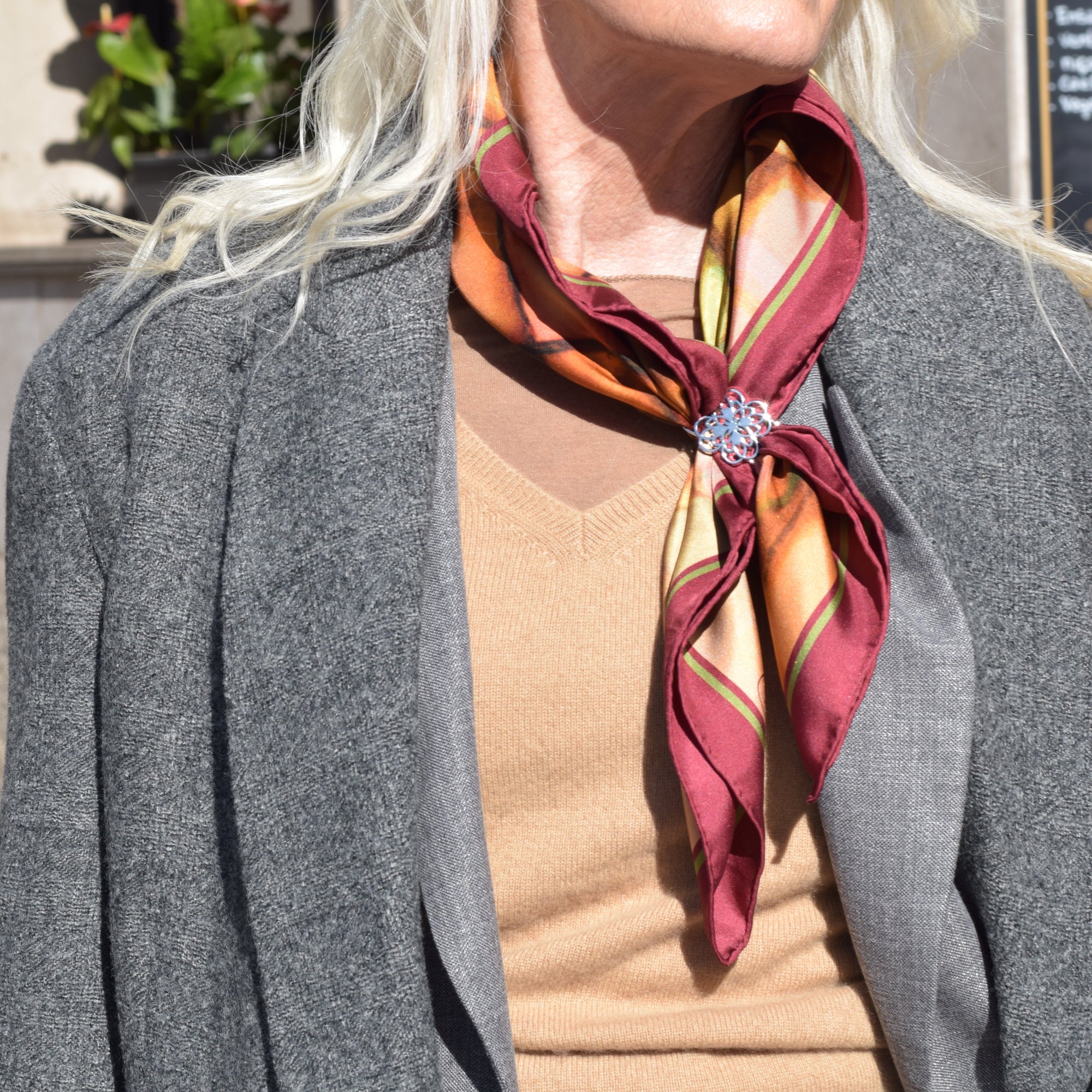 “Vitral Vespre” Pañuelo de Seda