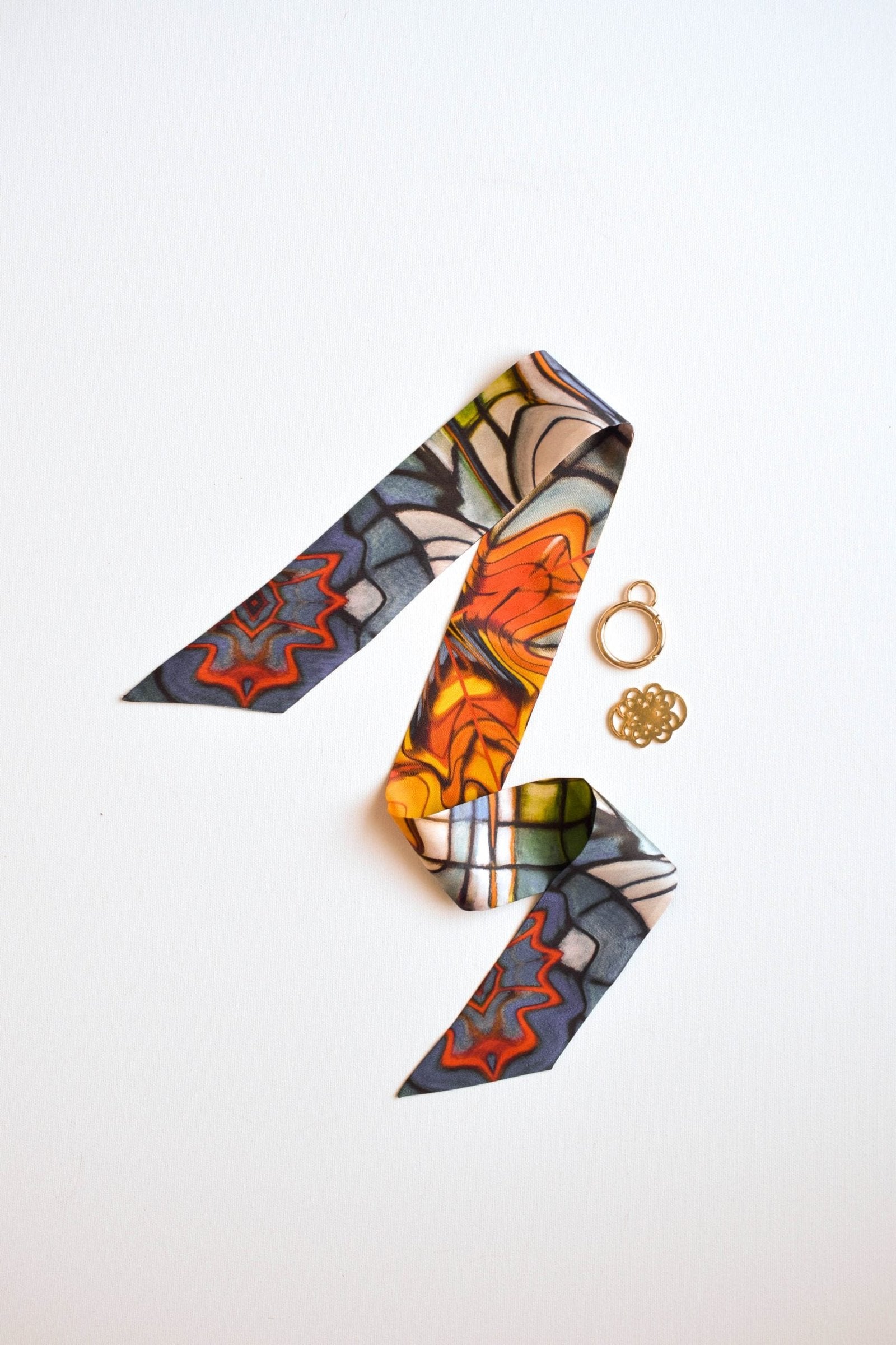 Cravate de Seda Delgada Vitrall