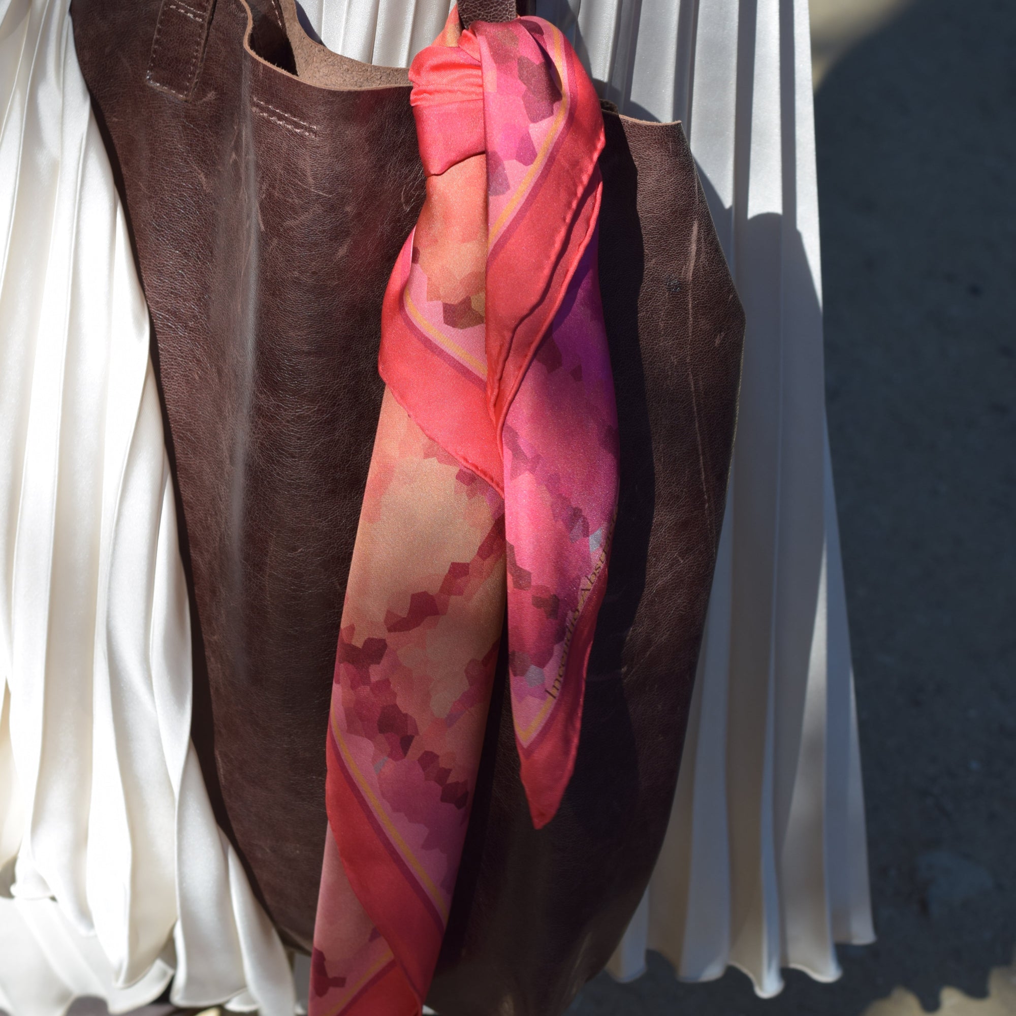Abstract Fire Silk Scarf
