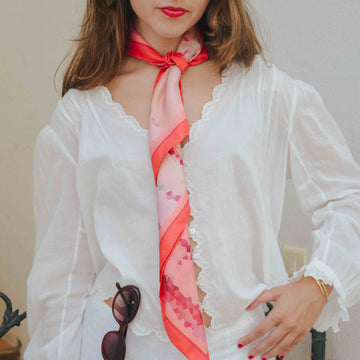 Abstract Fire Silk Scarf