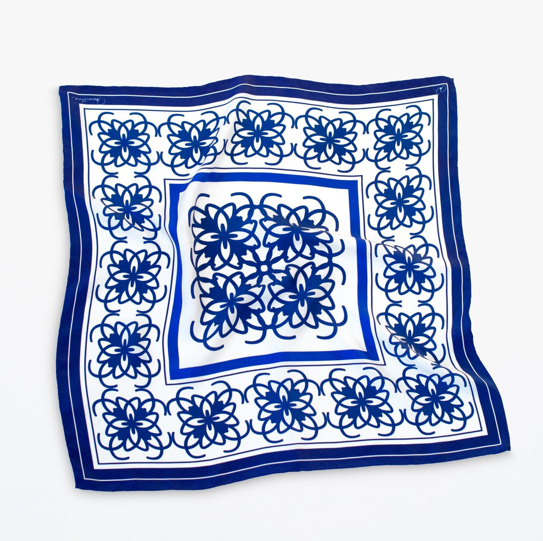 Roseta Bandana Azul y Blanco