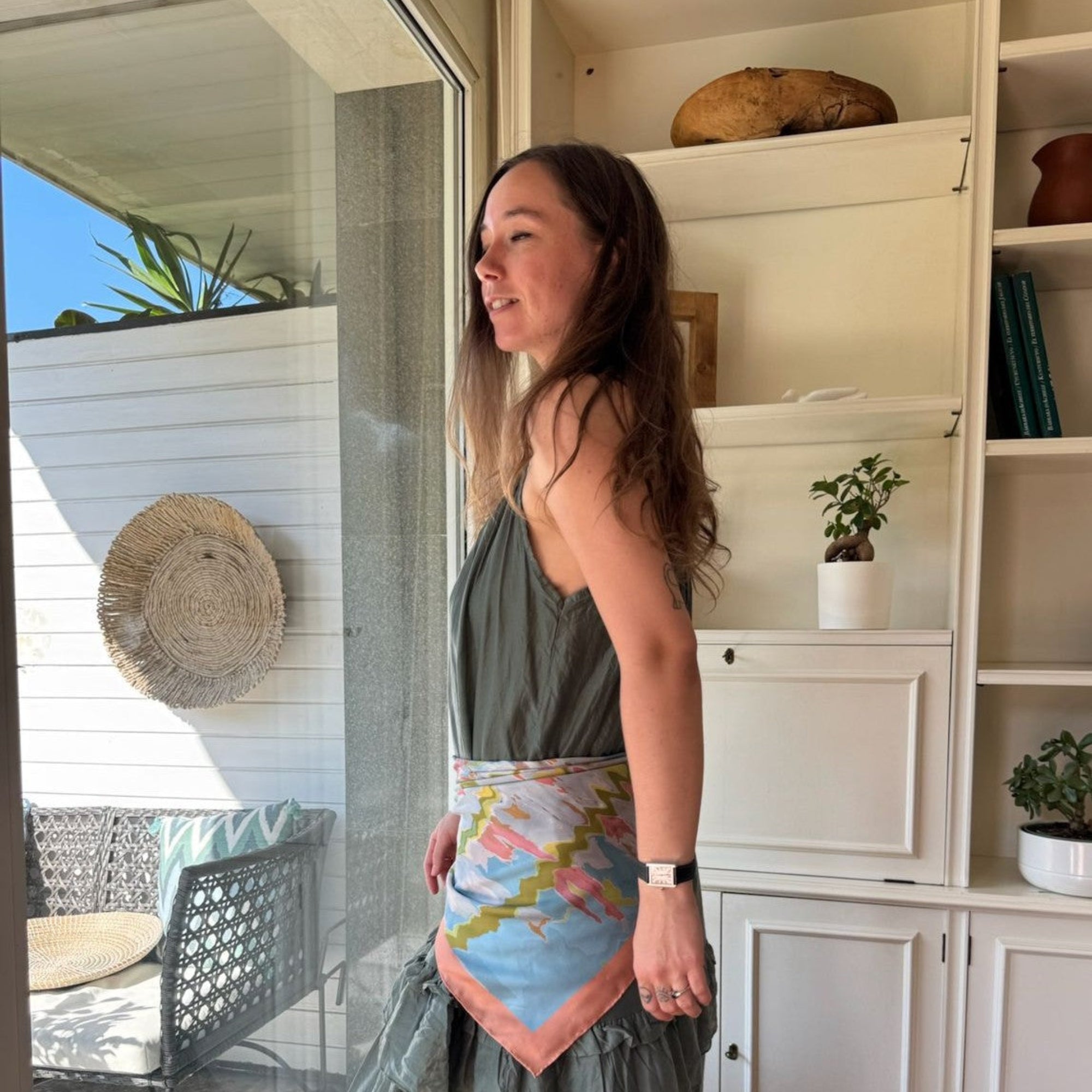 Summer Silk Scarf 90 cm 