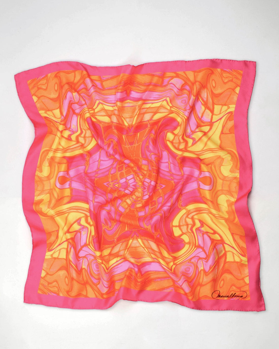 Pañuelo Bandana de Seda Groovy Pink