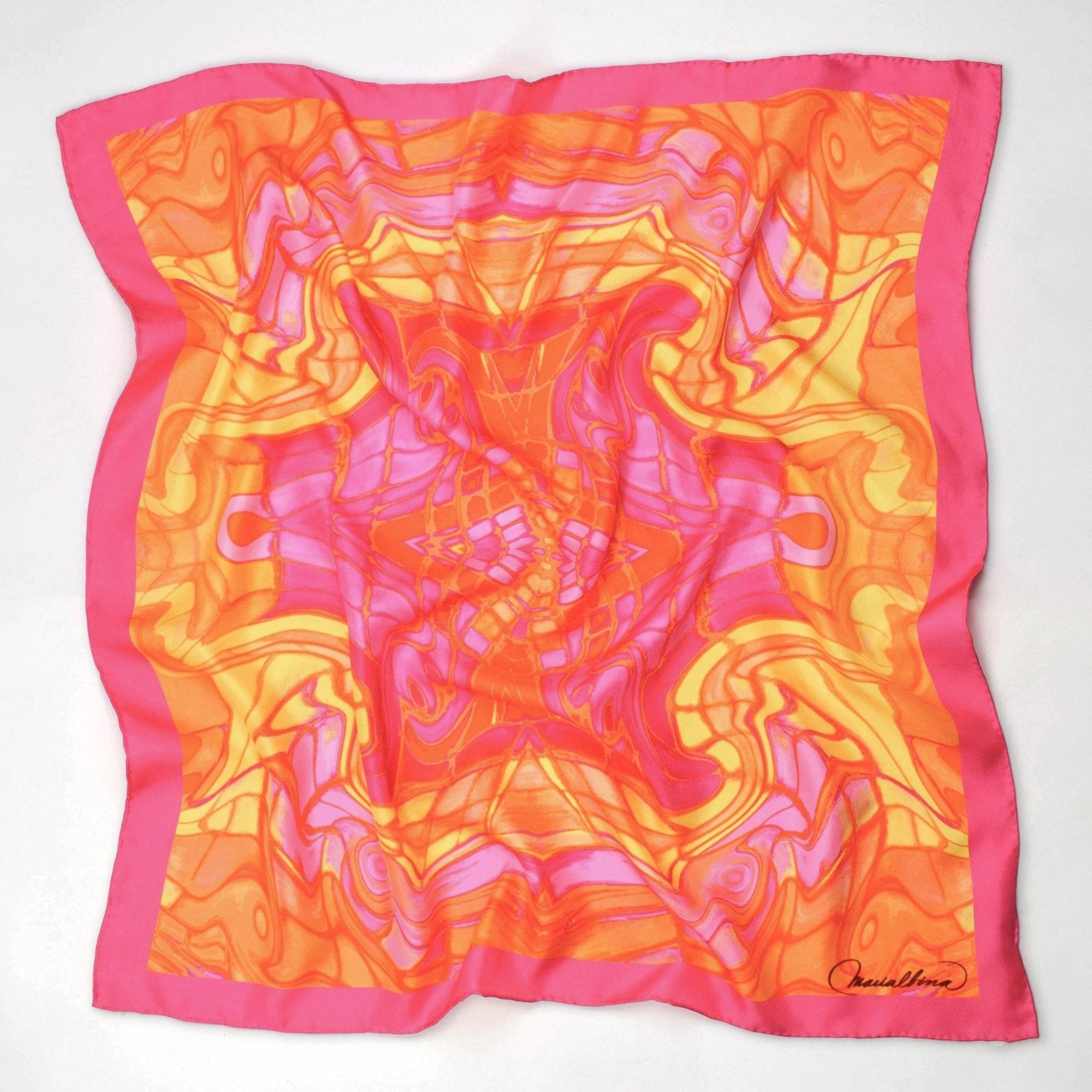 Pañuelo Bandana de Seda Groovy Pink