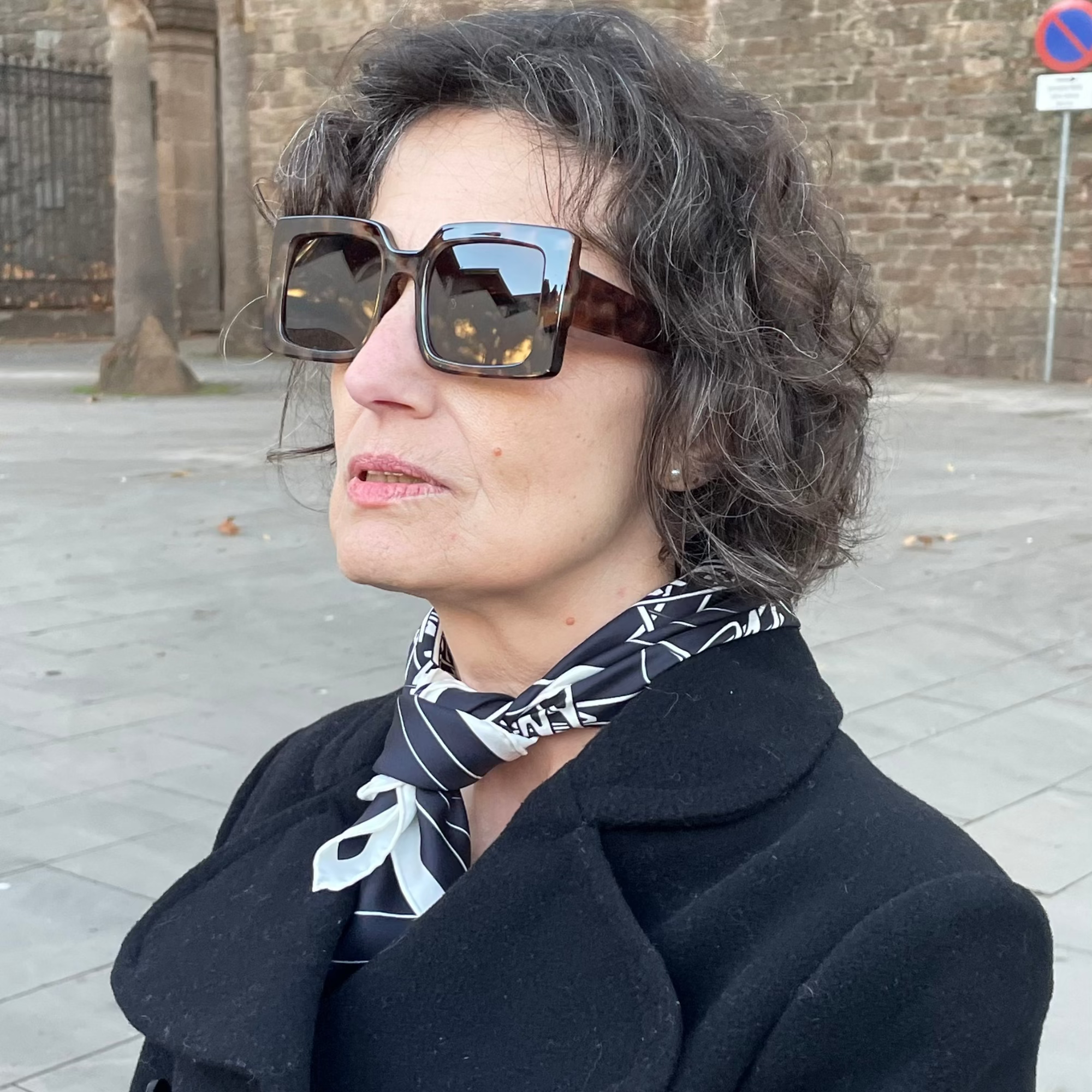 Pañuelo de Seda Encaje Blanco 70