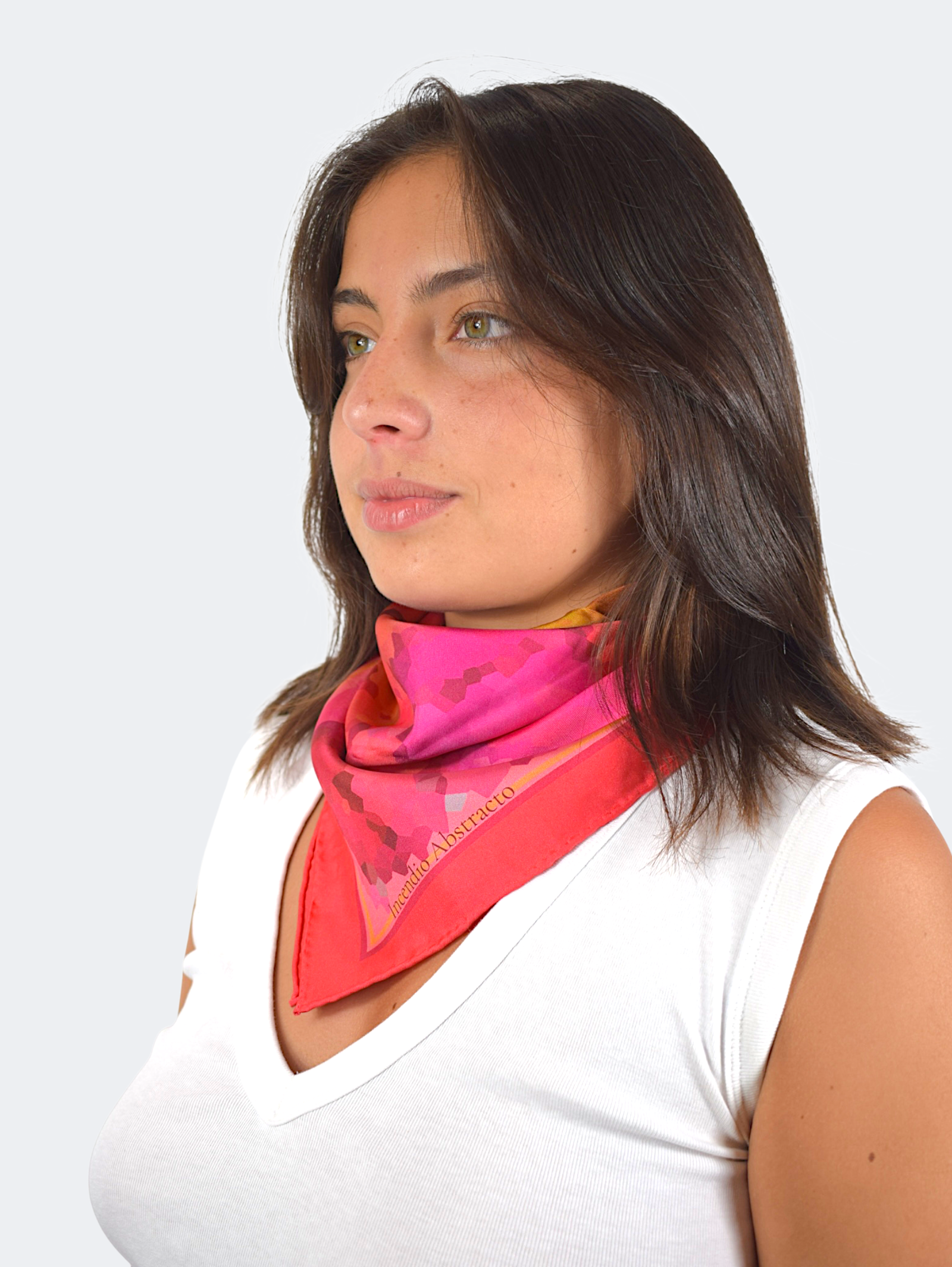 Pañuelo de Seda Incendio Abstracto