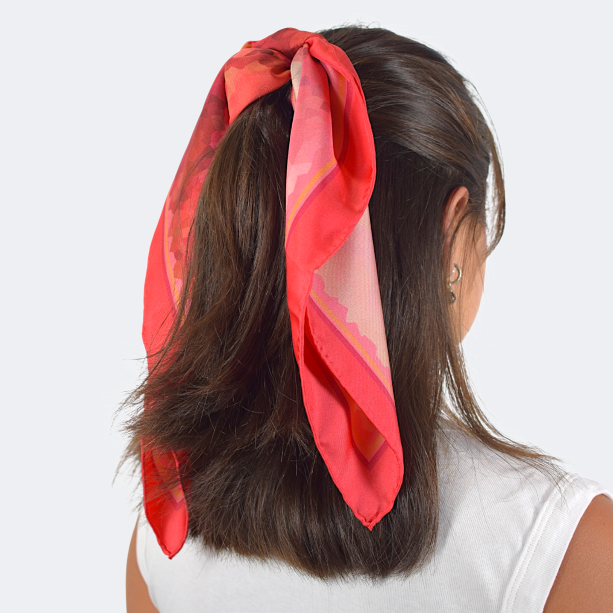 Abstract Fire Silk Scarf