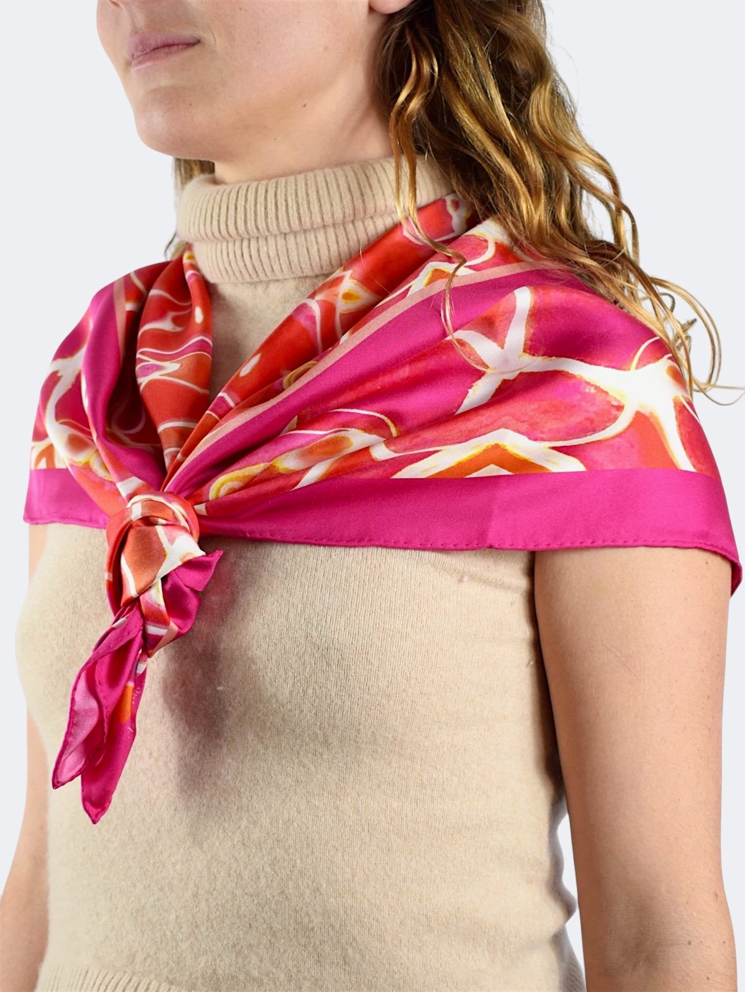 Arabesque Silk Scarf 90 cm