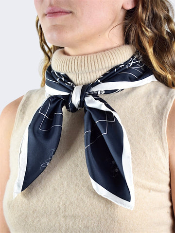 "White Lace"  Silk Scarf 70