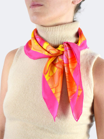 Pañuelo Bandana de Seda Groovy Pink