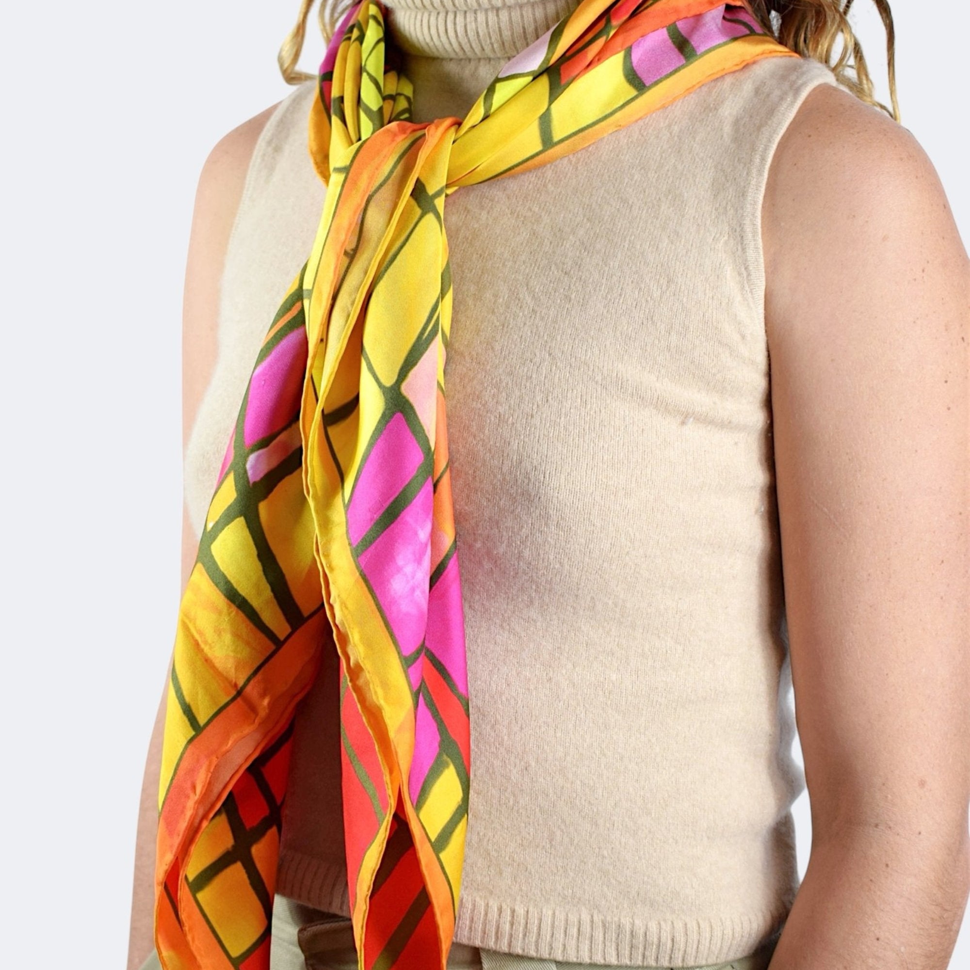 Carré Mosaic Silk Scarf 