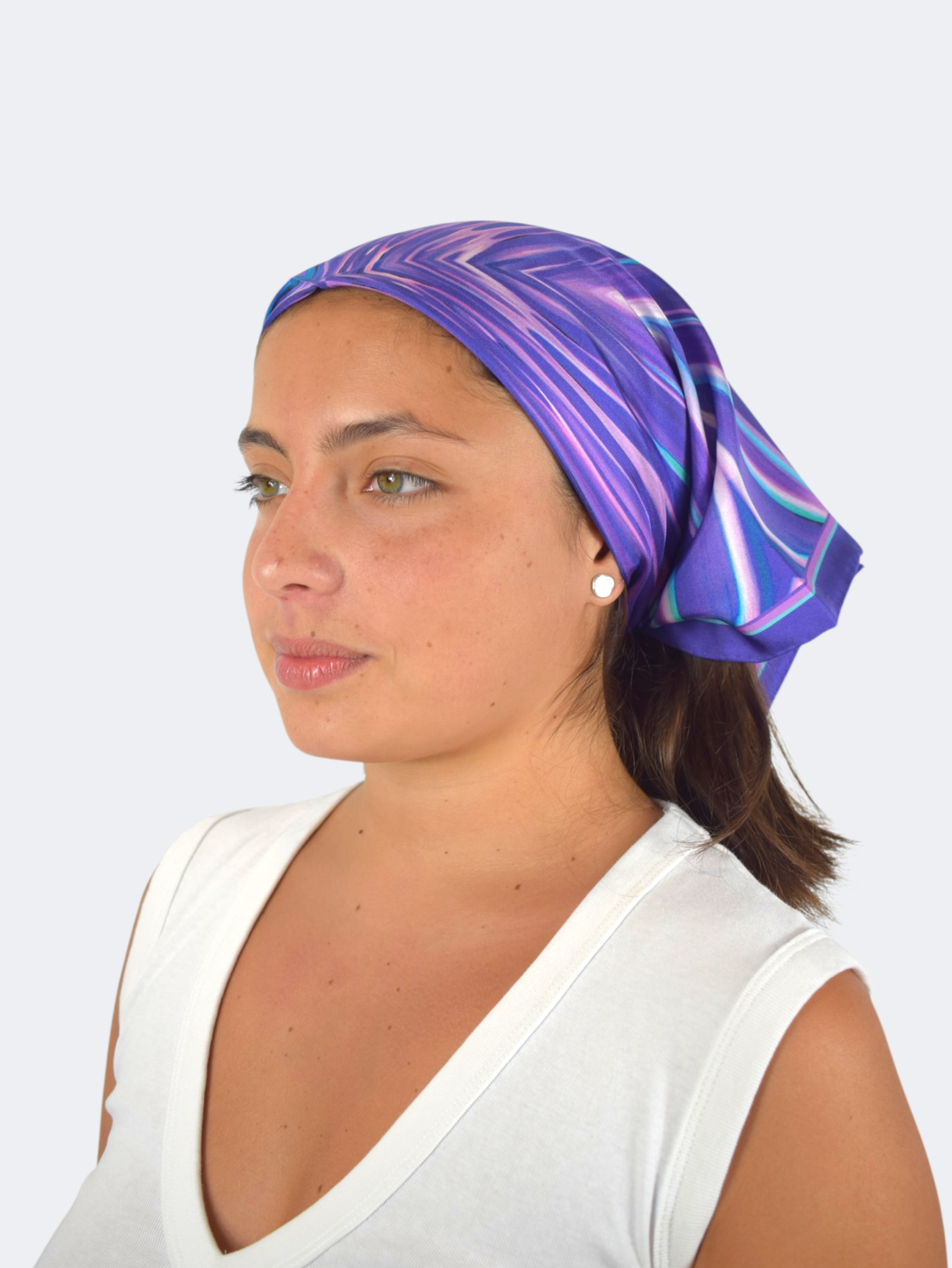 Purple Poppy Silk Scarf 