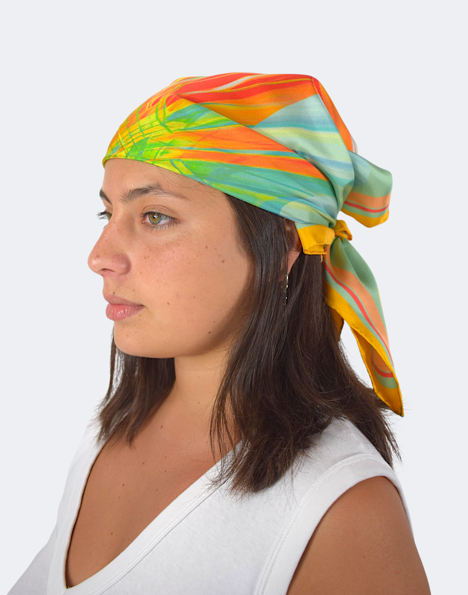 “Solaris” silk scarf