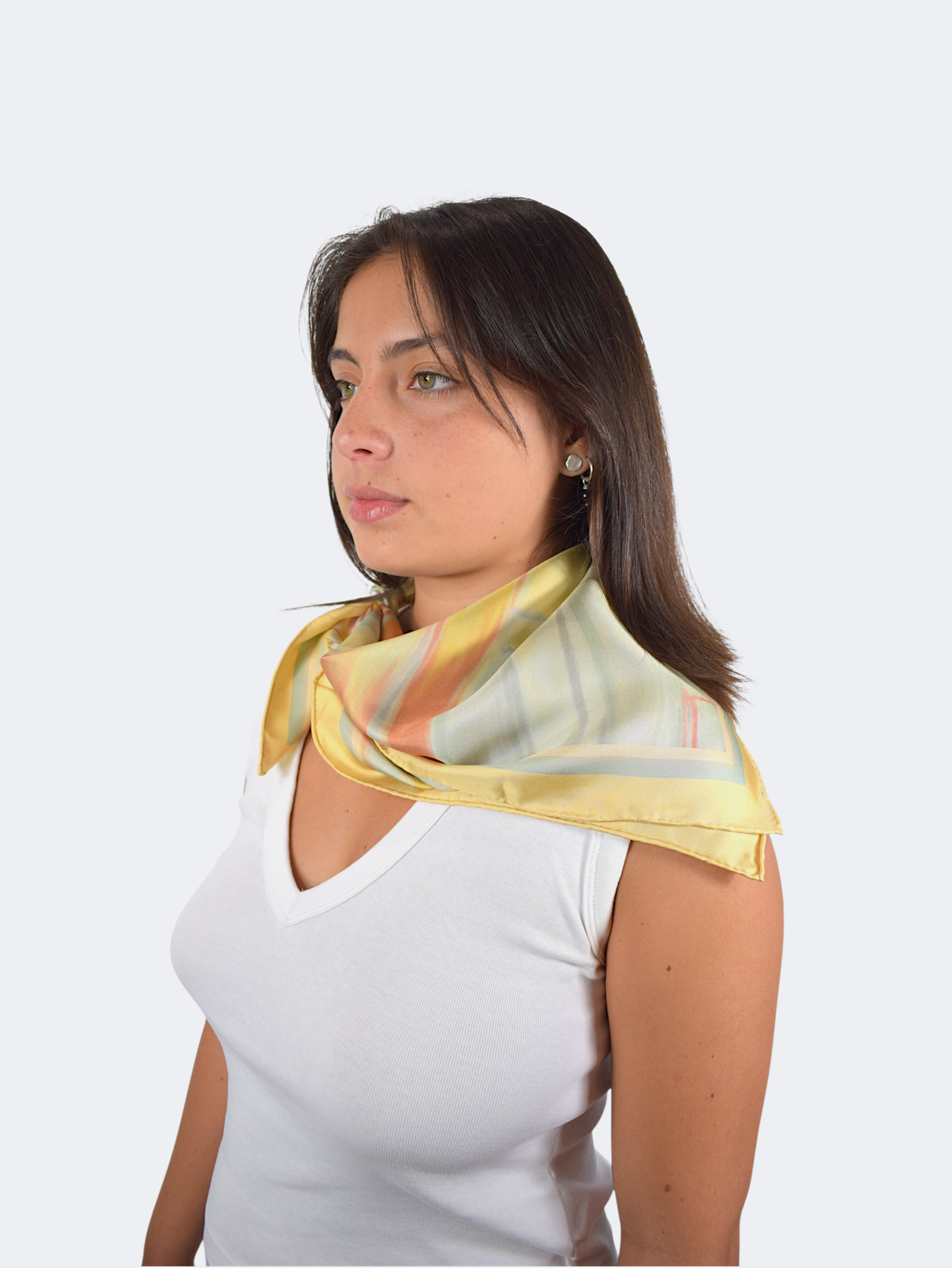 Golden Furrows Silk Scarf