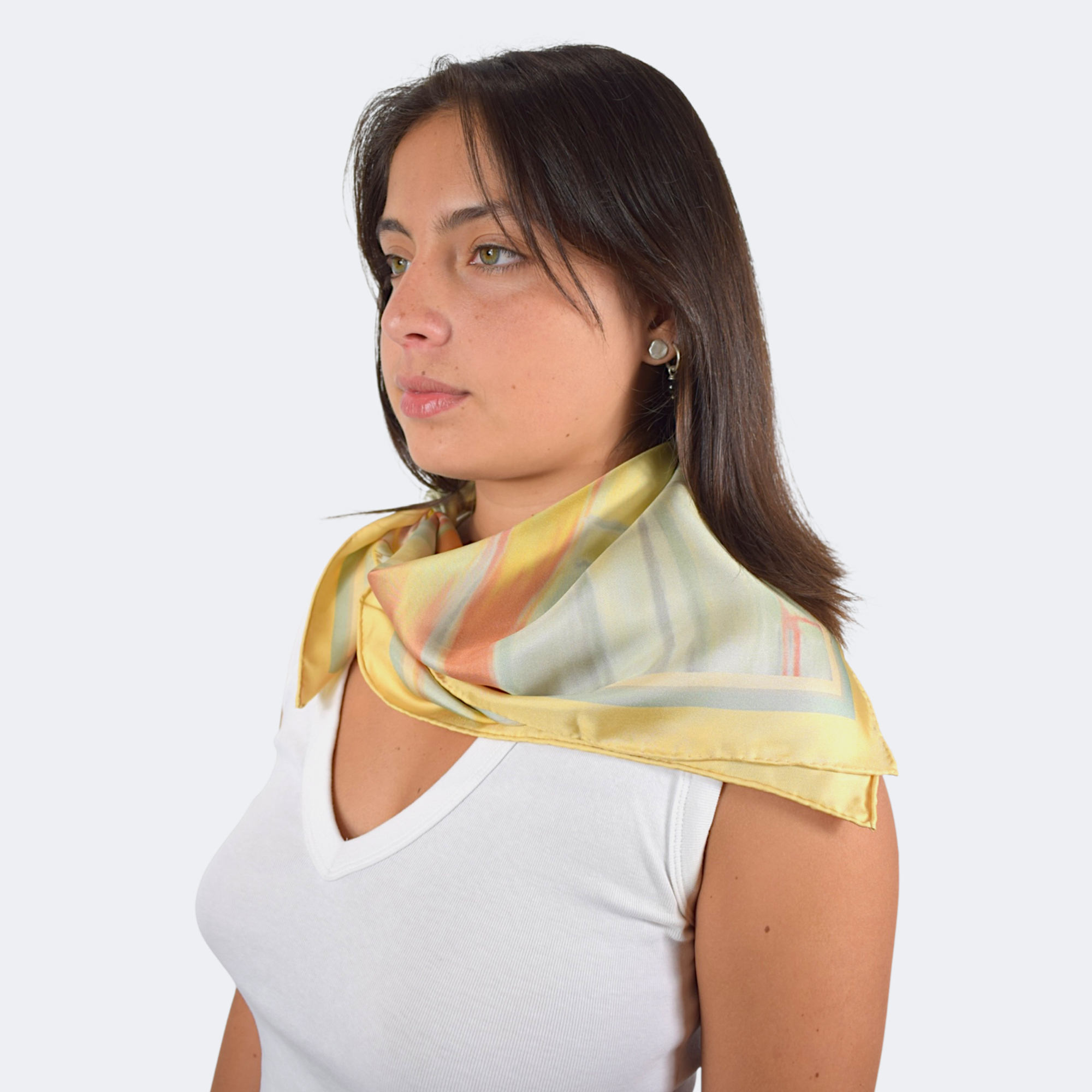 Pañuelo de Seda Surcos Dorados