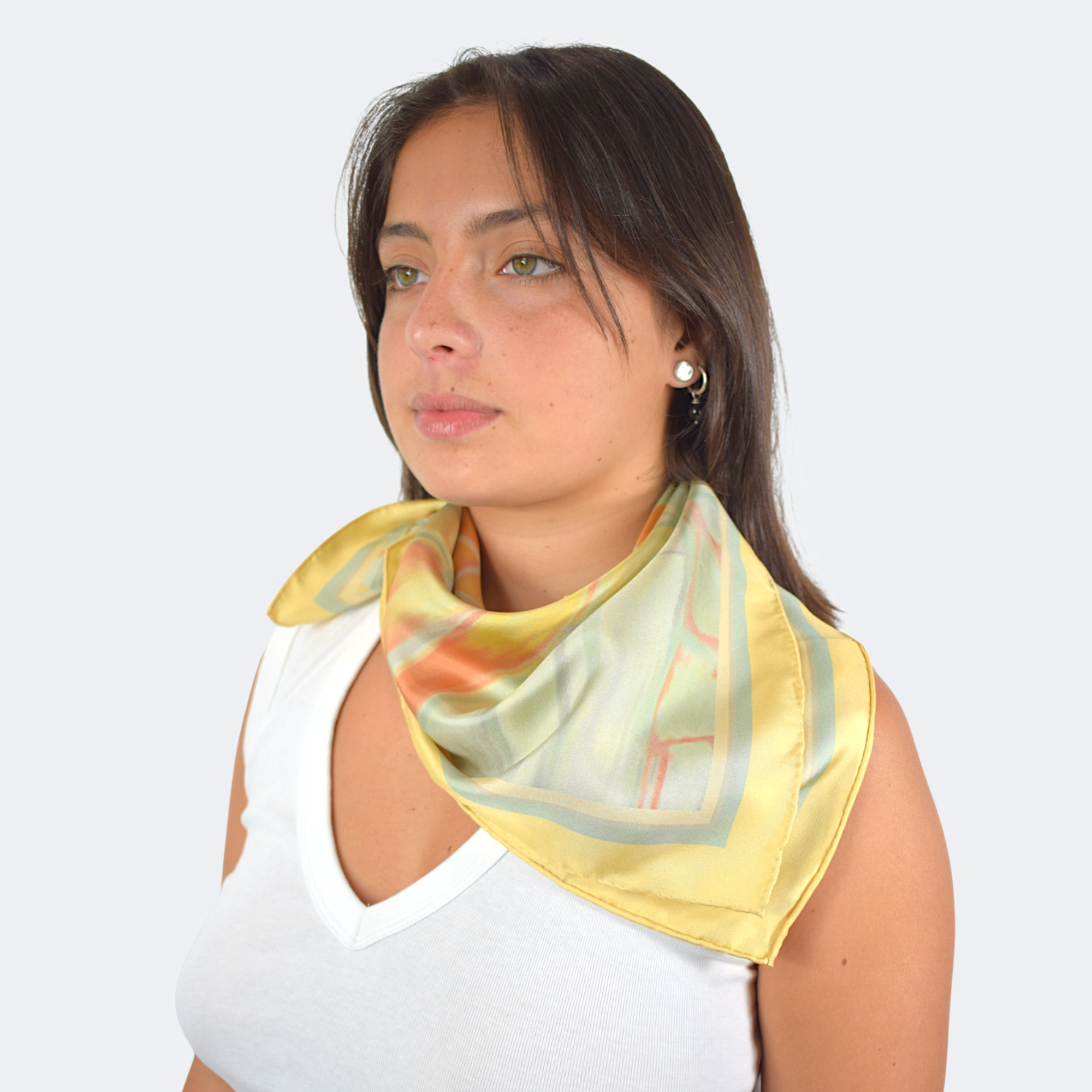 Pañuelo de Seda Surcos Dorados