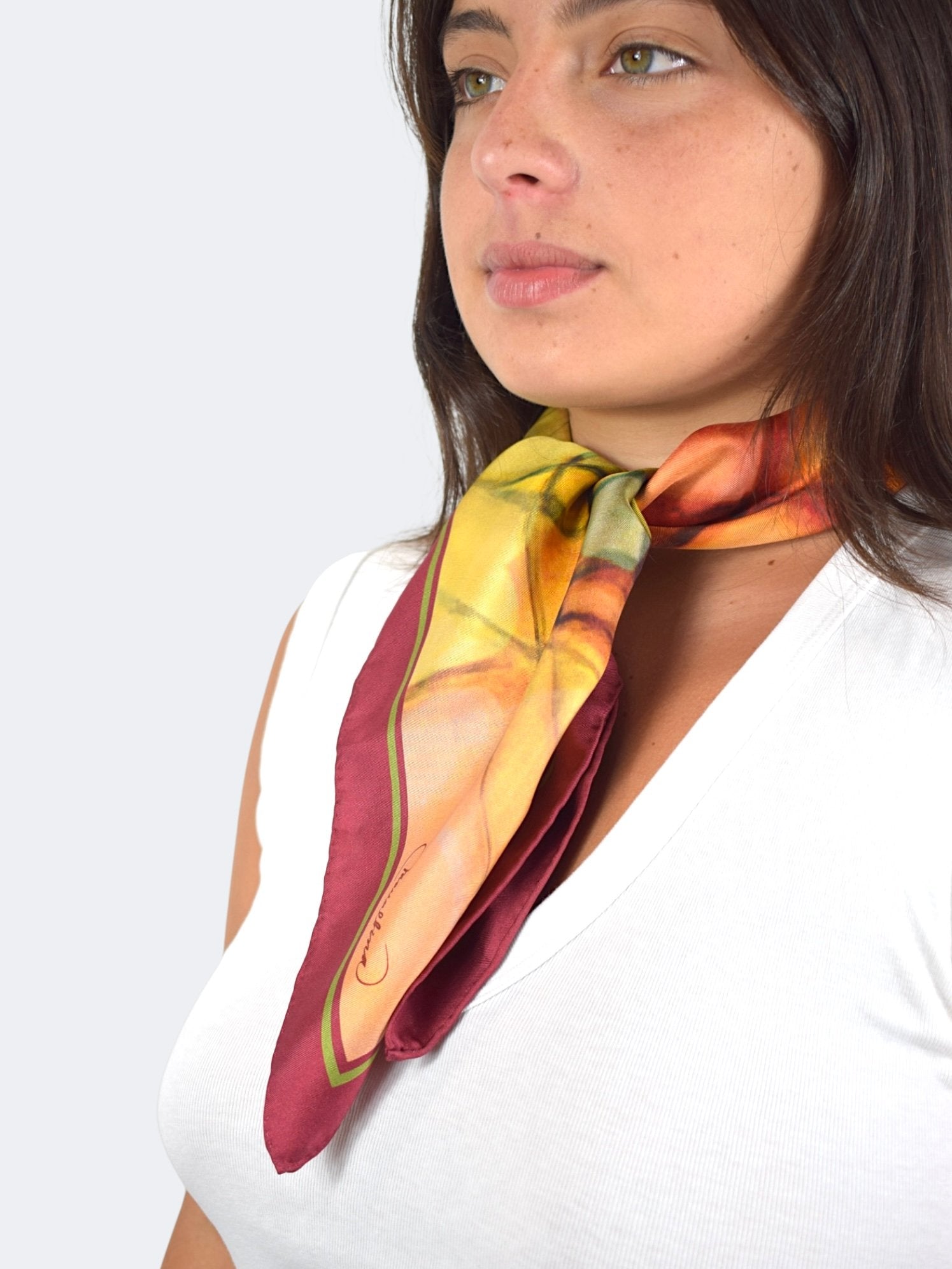 “Vespre Stained Glass” Silk Handkerchief