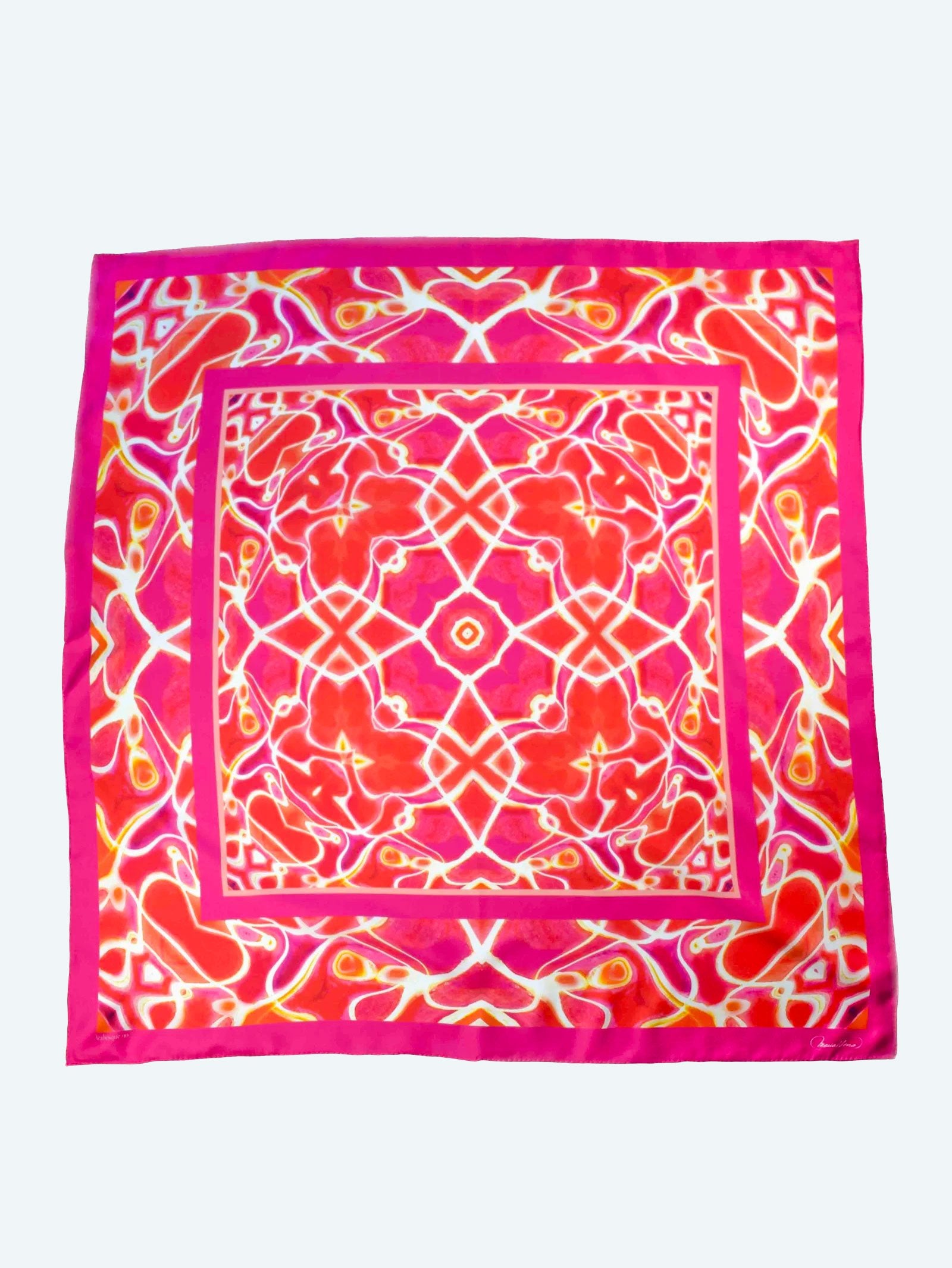 Arabesque Silk Scarf 90 cm