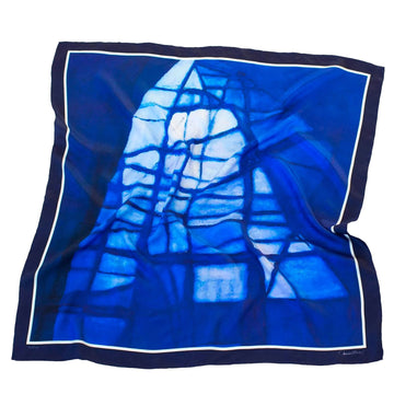 Pañuelo Carré de Seda Azul 90