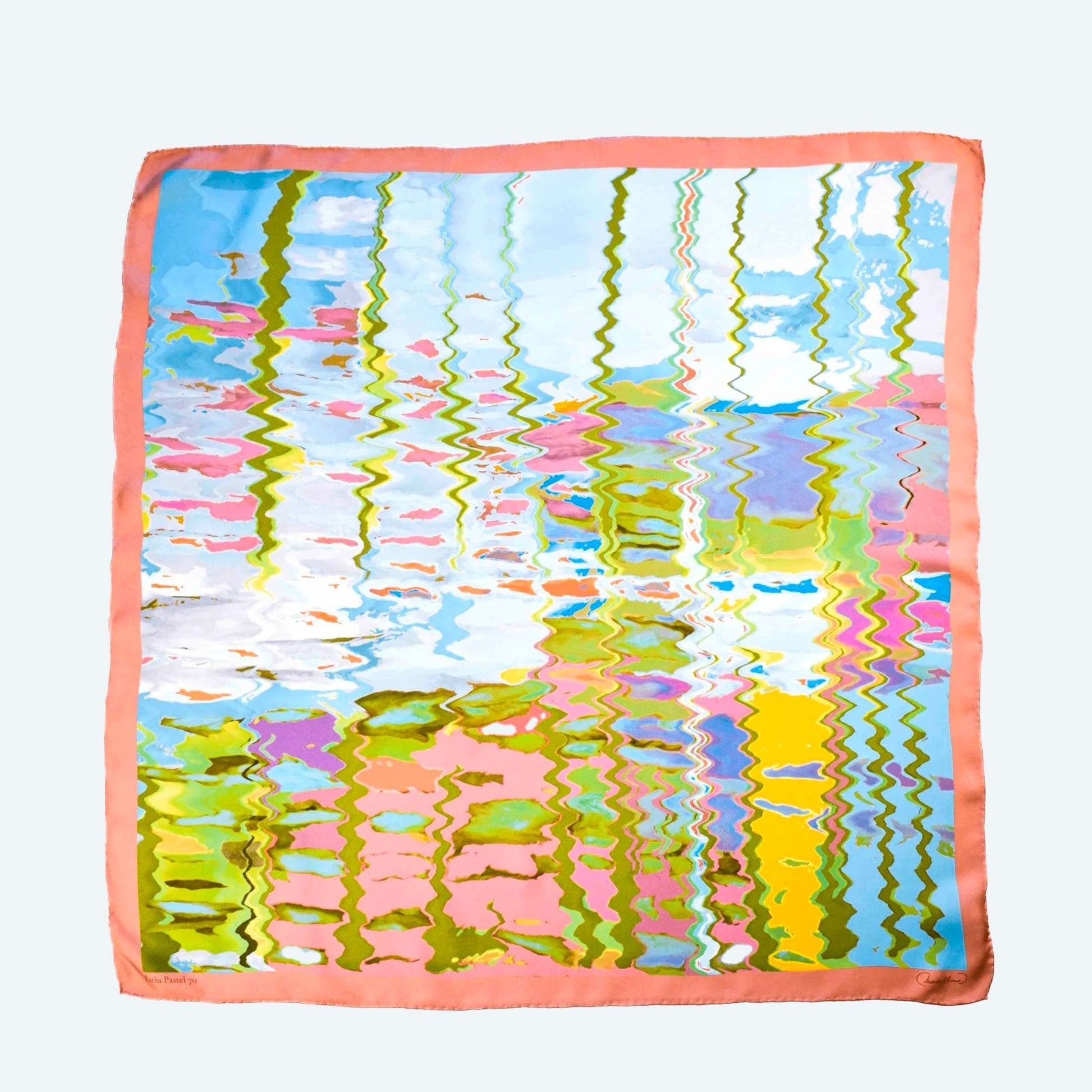 Pañuelo de Seda Estiu Pastel 70: Abrazá el Resplandor del Verano con Elegancia