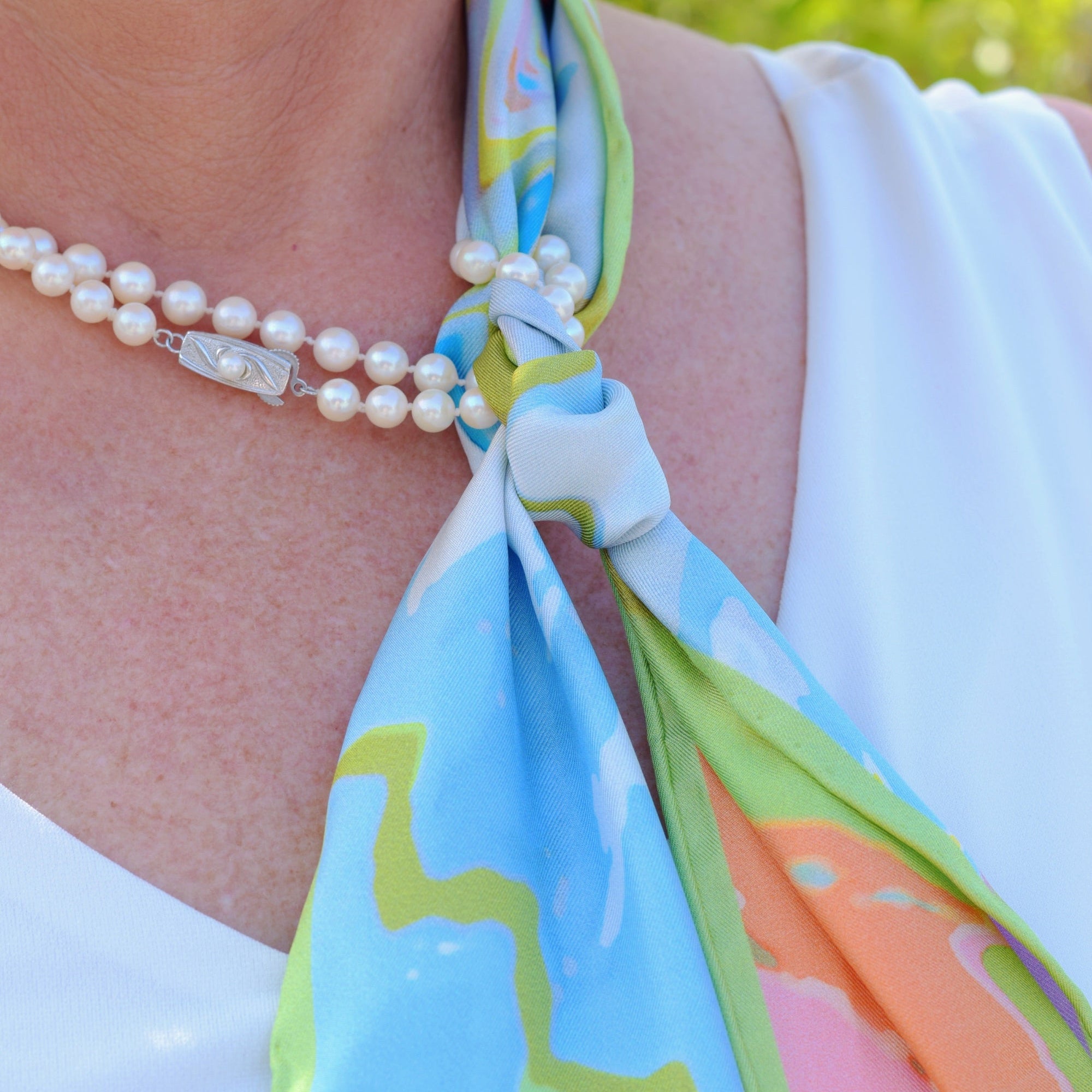 Estiu 140 Thin Silk Scarf