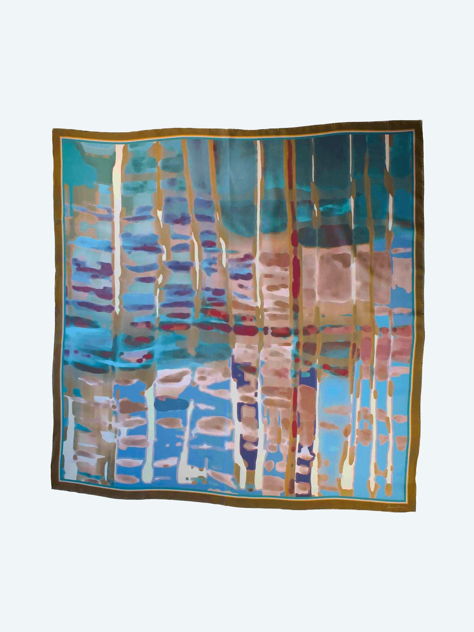 Carré de Seda Hivern 90 – Un Bosque Invernal con Alma en Lujoso Twill de Seda Acabado a Mano