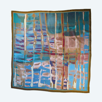 Carré de Seda Hivern 90 – Un Bosque Invernal con Alma en Lujoso Twill de Seda Acabado a Mano