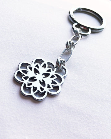 Llavero Mini Anagrama Plateado