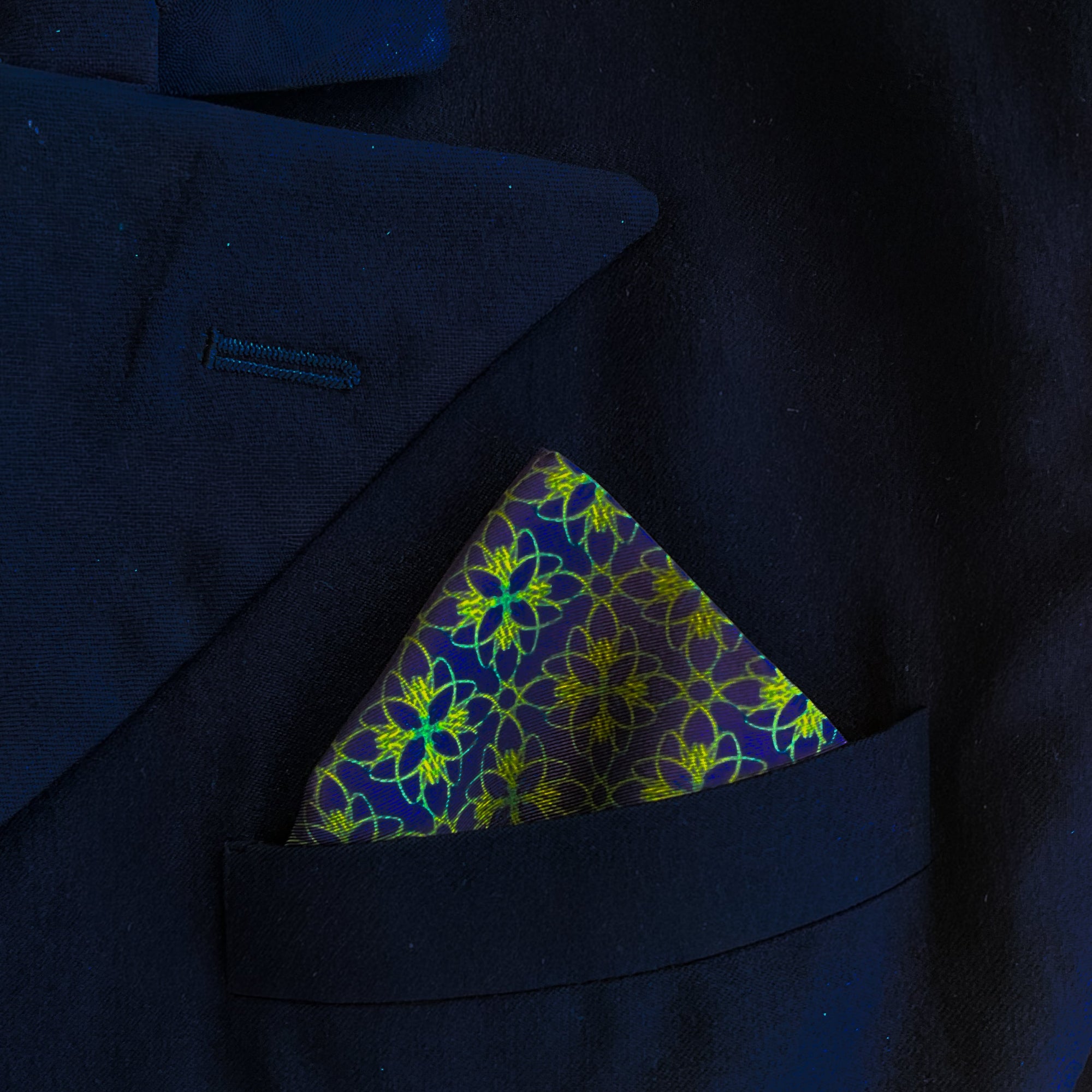 Blue Emblem Pocket Square