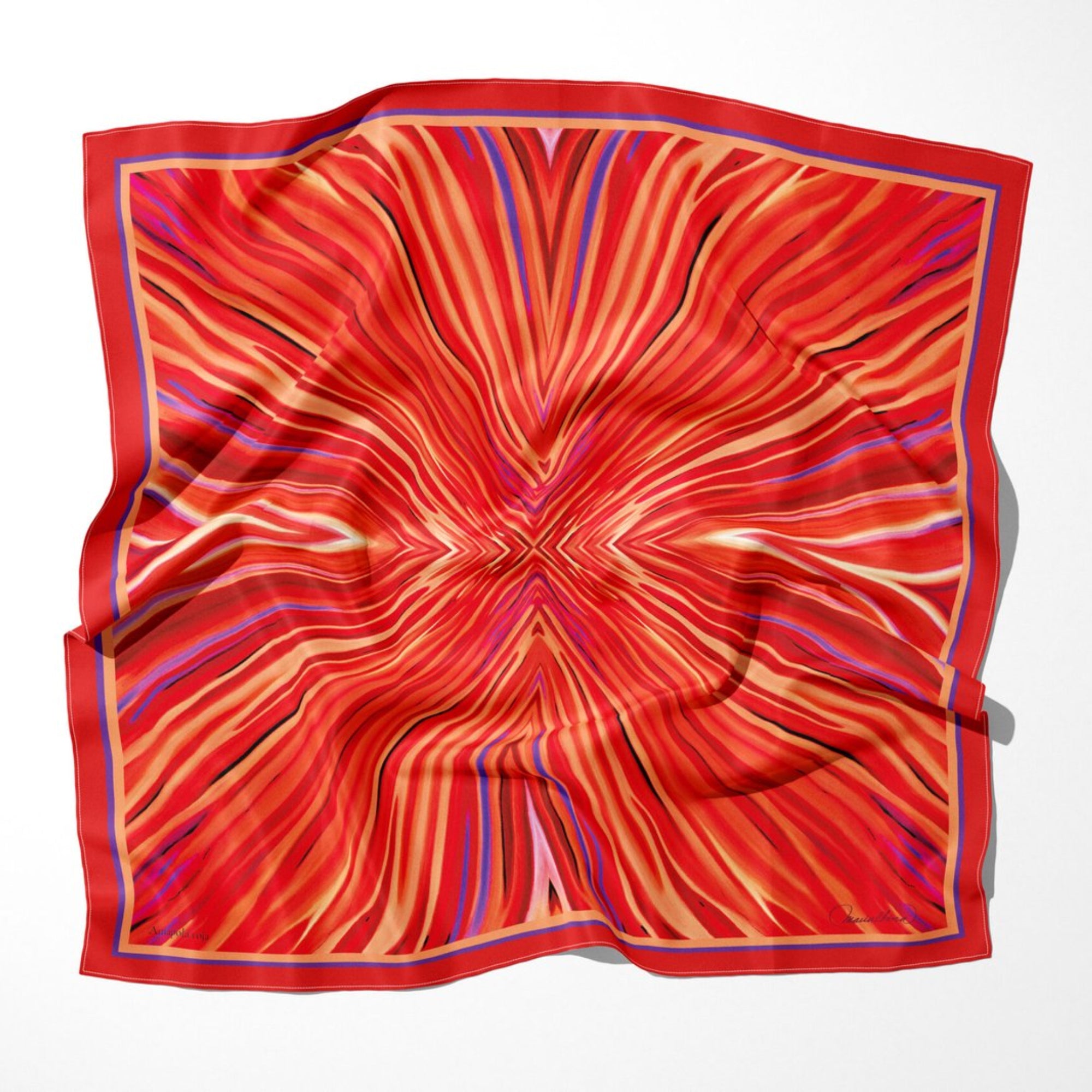 Poppy Roja Pañuelo de Seda