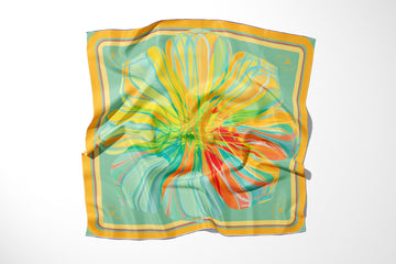 “Solaris” silk scarf