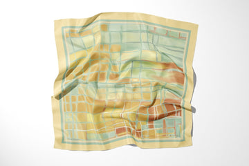 Golden Furrows Silk Scarf