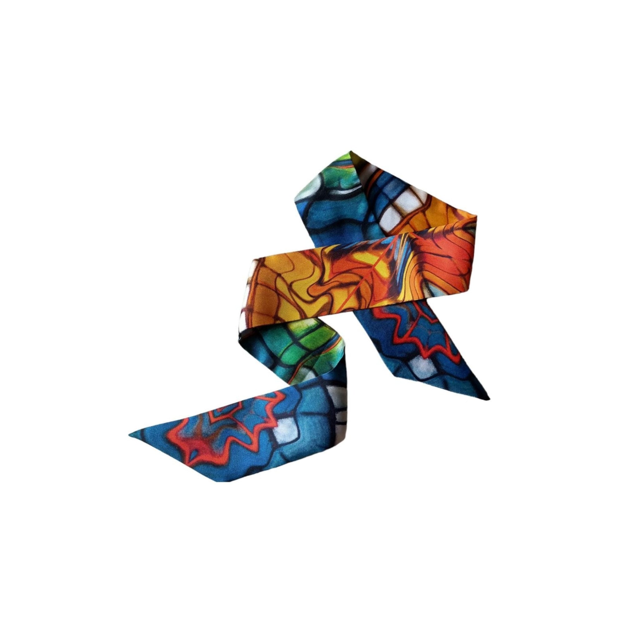 Stained Glass Thin Silk Tie