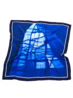 Pañuelo Carré de Seda Azul 90 - Image 2