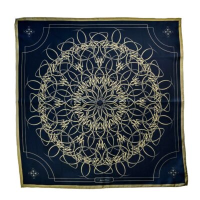 Silk Small-Carré Scarf Encaje Gold 70