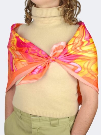 groovy rose Pañuelo de Seda Groovy Rose Carré 90 - Image 1