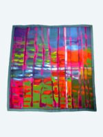 Pañuelo Carré de Seda Primavera 90 – Un bosque florecido en primavera, inspirado en el arte de La Cruz.