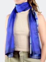 Abstract Blue Long Scarf Azul 160