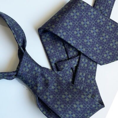 Corbata de Seda Emblema Azul