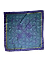 Emblema Blue Silk Scarf 70 - Image 2