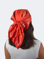 poppy toja silk scarf knoted aroung hair