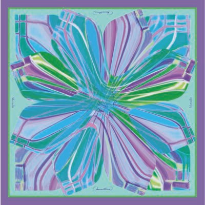 purple flower scarf